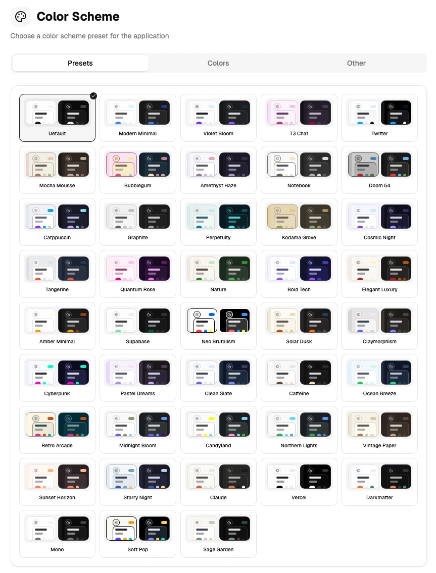 Color Presets